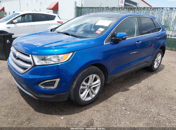 2FMPK3K95JBB07000 2018 FORD EDGE Синий Передняя левая четверть