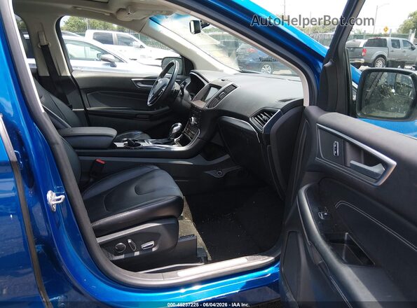 2FMPK3K95JBB07000 2018 FORD EDGE Синий Вид салона спереди