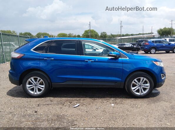 2FMPK3K95JBB07000 2018 FORD EDGE Синий Вид задней части салона