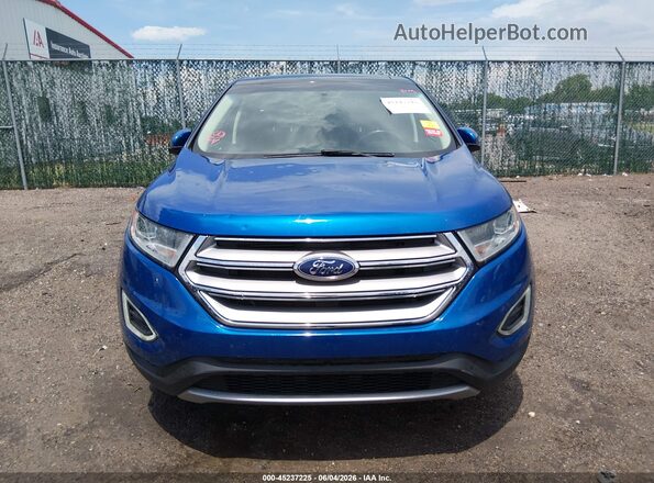2FMPK3K95JBB07000 2018 FORD EDGE Синий Вид щитка приборов