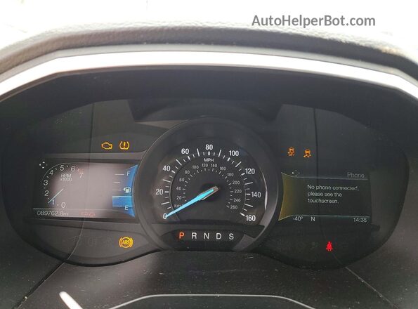 2FMPK3K95JBB42734 2018 FORD EDGE Серый Вид щитка приборов