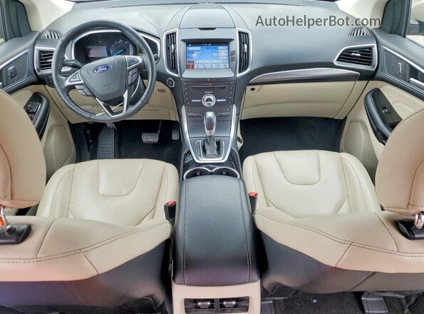 2FMPK3K95JBB79704 2018 FORD EDGE Gold Вид панелі приладів