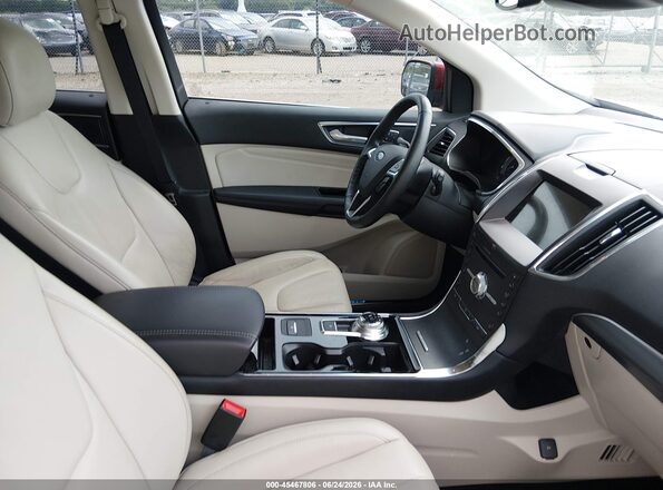 2FMPK3K95KBC32516 2019 FORD EDGE Red Vista interior delantera
