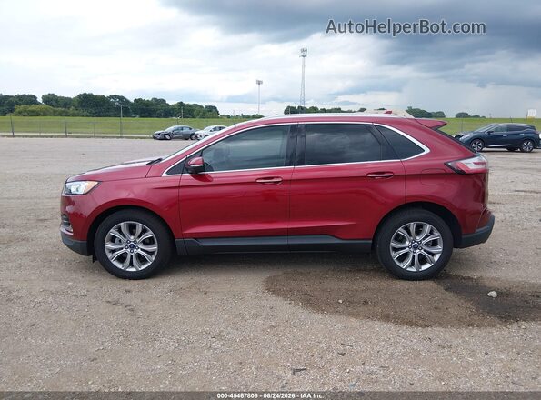 2FMPK3K95KBC32516 2019 FORD EDGE Red Vista interior de 360 grados