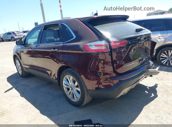 2FMPK3K95MBA39592 2021 FORD EDGE Burgundy Tył lewy