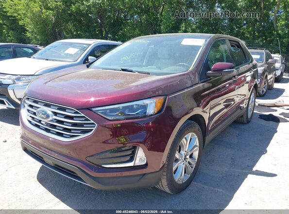 2FMPK3K95MBA39592 2021 FORD EDGE Burgundy Przód lewy
