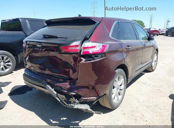 2FMPK3K95MBA39592 2021 FORD EDGE Burgundy Tył prawy