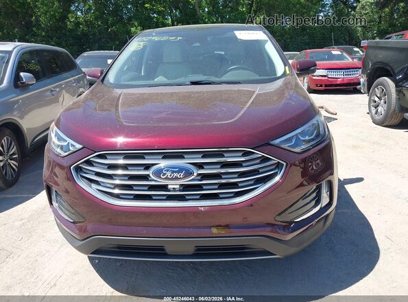 2FMPK3K95MBA39592 2021 FORD EDGE Burgundy Widok wnętrza z tyłu