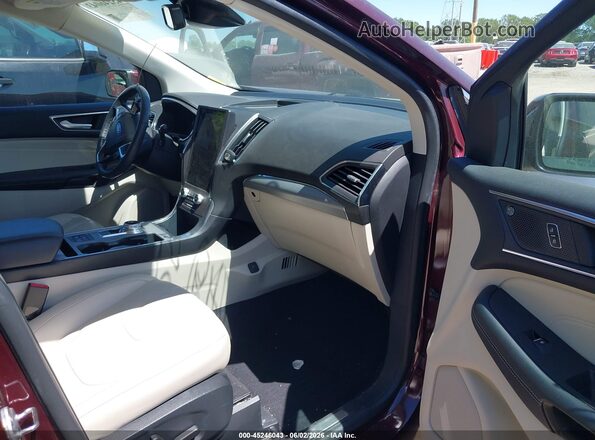 2FMPK3K95MBA39592 2021 FORD EDGE Burgundy Widok wnętrza z przodu