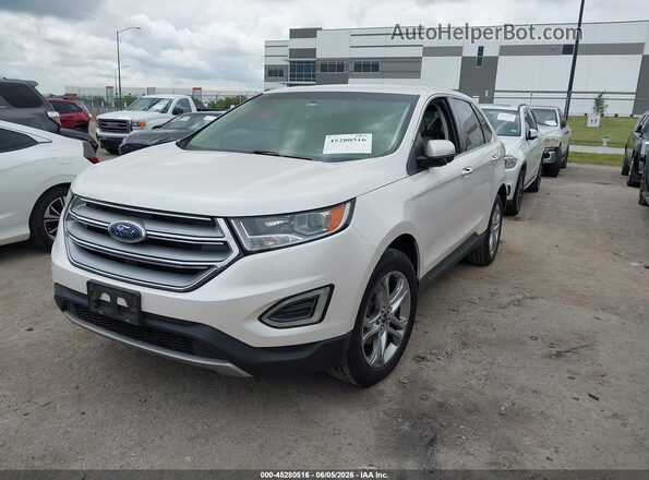 2FMPK3K96HBB19652 2017 FORD EDGE White Vista tres cuartos delantera izquierda