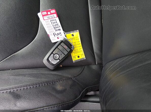 2FMPK3K96LBB31521 2020 FORD EDGE Black Widok deski rozdzielczej