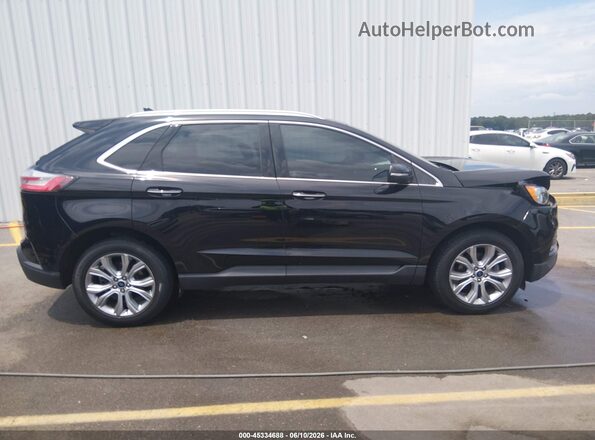2FMPK3K97KBB54076 2019 FORD EDGE Black Vista interior trasera