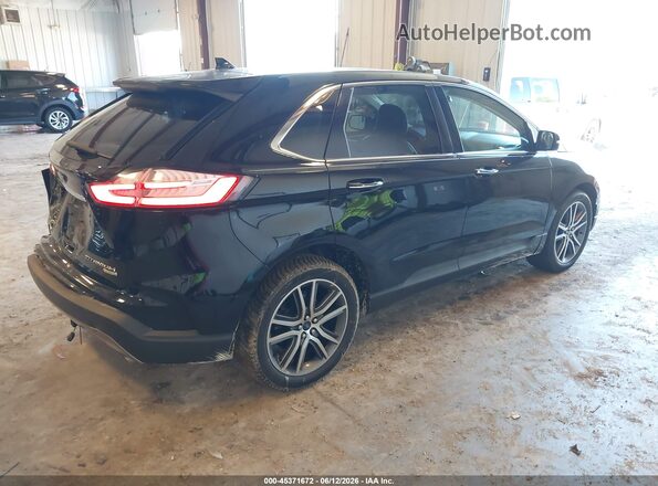 2FMPK3K97KBB75316 2019 FORD EDGE Черный Задняя правая четверть