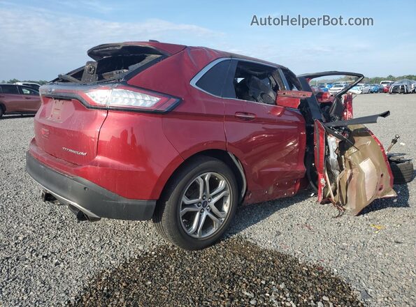 2FMPK3K98HBC52185 2017 FORD EDGE Red Задня права чверть