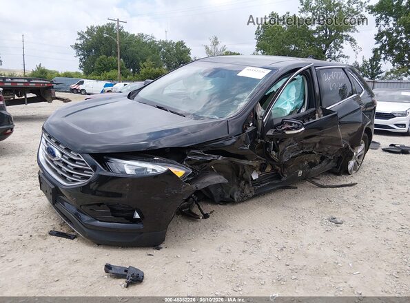 2FMPK3K99KBB20396 2019 FORD EDGE Black წინა მარცხენა ხედი სამი მეოთხედიდან