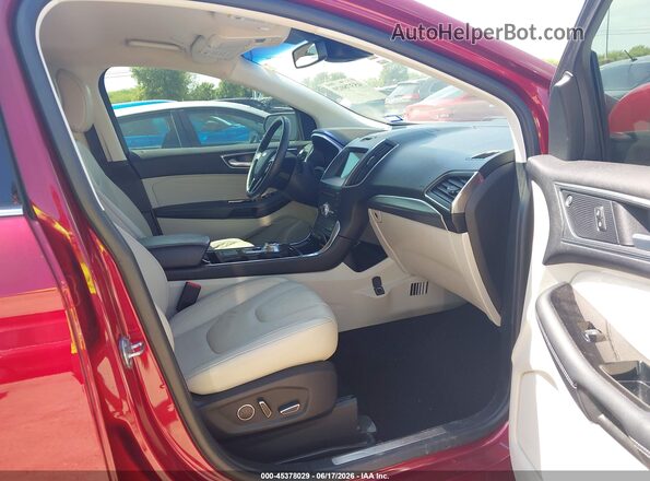 2FMPK3K9XKBC35069 2019 FORD EDGE Red Вид салону спереду