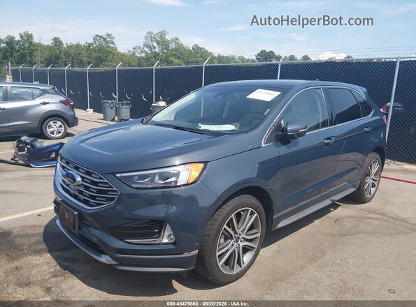2FMPK3K9XKBC68363 2019 FORD EDGE Blue Vista tres cuartos delantera izquierda