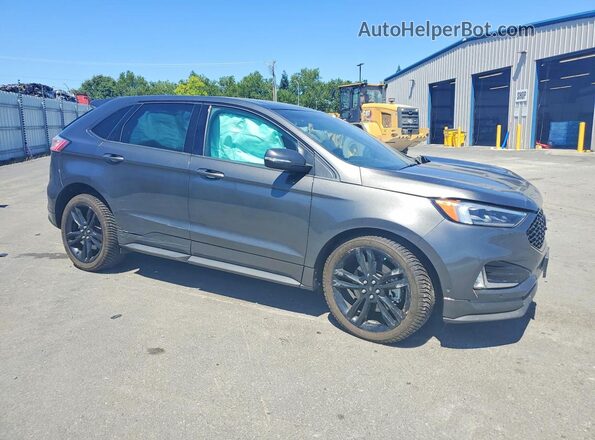 2FMPK4AP1KBC01656 2019 FORD EDGE Gray Delantero derecho