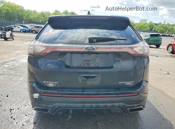 2FMPK4AP2HBC01142 2017 FORD EDGE Black უკანა ხედი