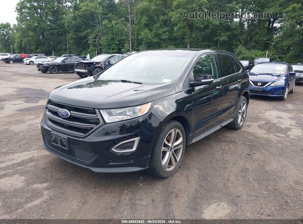 2FMPK4AP2JBC59676 2018 FORD EDGE Black Առջևի ձախ երեք քառորդ տեսարան