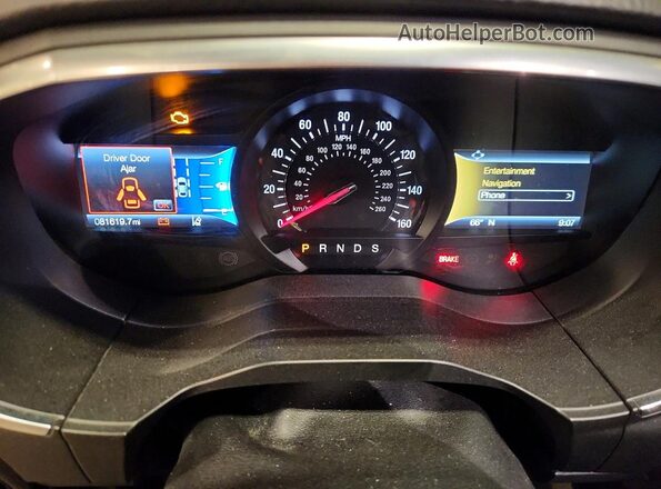 2FMPK4AP3LBA43242 2020 FORD EDGE Серебряный Вид щитка приборов