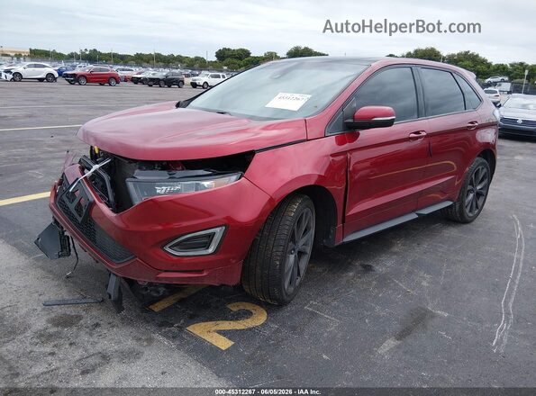 2FMPK4AP4HBC53243 2017 FORD EDGE Red Передня ліва чверть