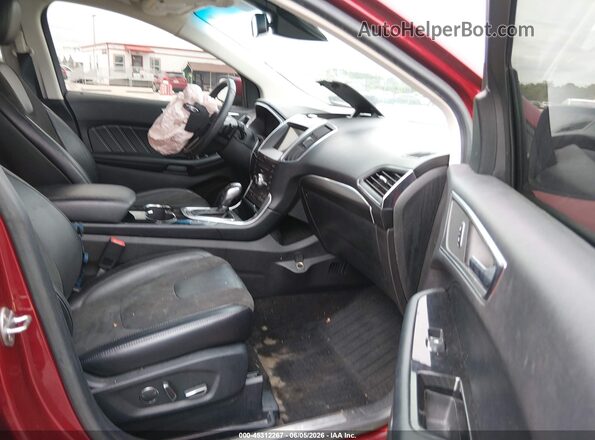 2FMPK4AP4HBC53243 2017 FORD EDGE Red Вид салону спереду