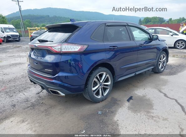 2FMPK4AP5GBB03205 2016 FORD EDGE Blue Задня права чверть