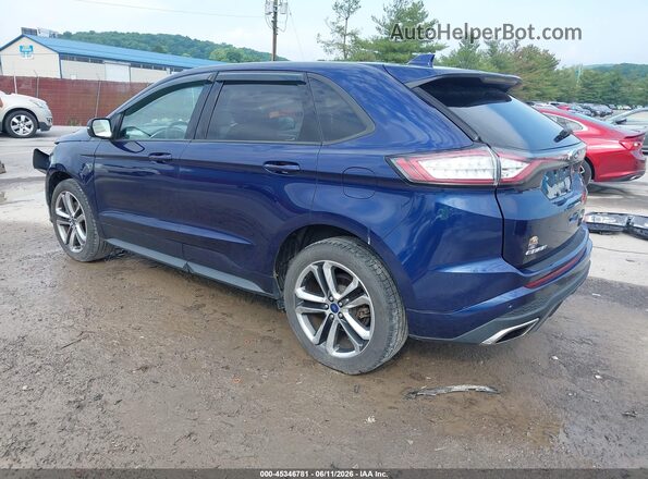 2FMPK4AP5GBB03205 2016 FORD EDGE Blue Задня ліва чверть