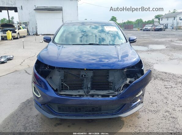 2FMPK4AP5GBB03205 2016 FORD EDGE Blue Вид задньої частини салону