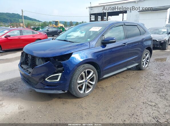 2FMPK4AP5GBB03205 2016 FORD EDGE Blue Передня ліва чверть