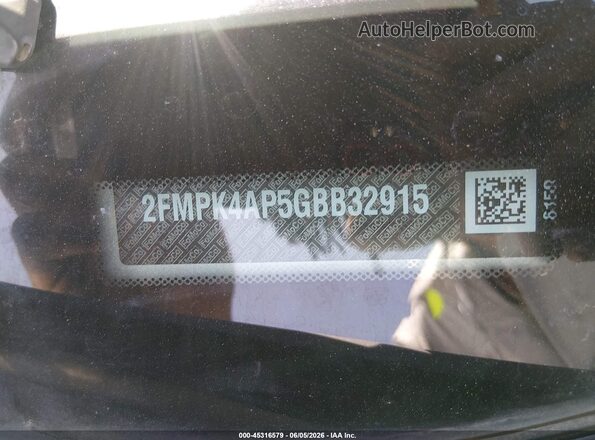 2FMPK4AP5GBB32915 2016 FORD EDGE Серебряный 