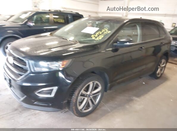 2FMPK4AP5GBB99112 2016 FORD EDGE Black წინა მარცხენა ხედი სამი მეოთხედიდან