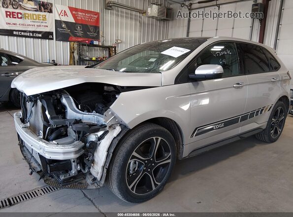 2FMPK4AP7KBB27773 2019 FORD EDGE Gray Vista tres cuartos delantera izquierda