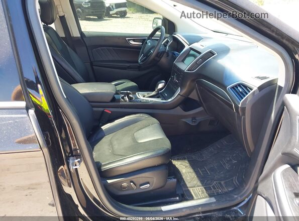 2FMPK4AP8GBB55735 2016 FORD EDGE Black Widok wnętrza z przodu