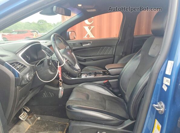 2FMPK4AP8KBB28186 2019 FORD EDGE Синий Вид салона спереди