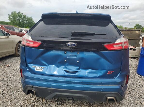 2FMPK4AP8KBB28186 2019 FORD EDGE Синий Вид сзади
