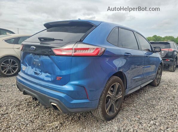 2FMPK4AP8KBB28186 2019 FORD EDGE Синий Задняя правая четверть