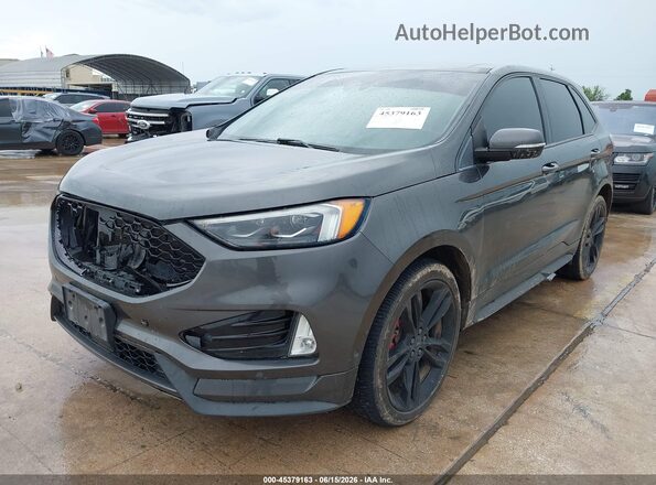 2FMPK4AP8KBB68980 2019 FORD EDGE Gray Առջևի ձախ երեք քառորդ տեսարան