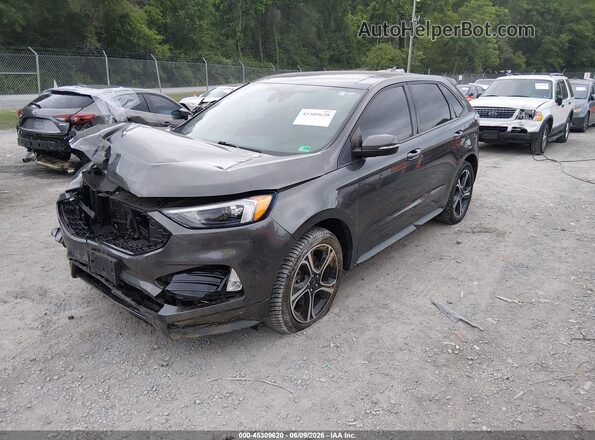 2FMPK4AP8KBC25386 2019 FORD EDGE Черный Передняя левая четверть