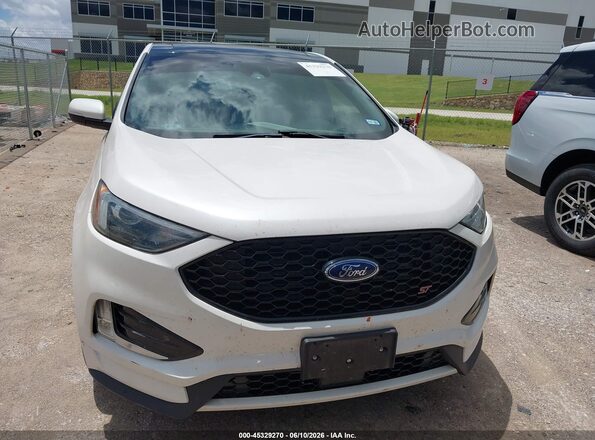 2FMPK4AP8KBC35559 2019 FORD EDGE White Instrument cluster view