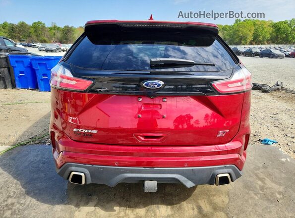 2FMPK4AP8KBC57366 2019 FORD EDGE Red Rear view