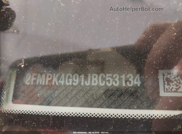 2FMPK4G91JBC53134 2018 FORD EDGE White Engine compartment view