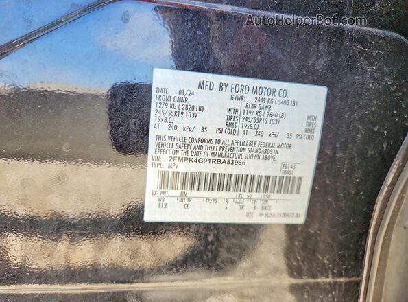 2FMPK4G91RBA83966 2024 FORD EDGE Black VIN կոդի պիտակի տեսք