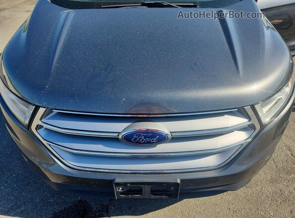 2FMPK4G92GBB16809 2016 FORD EDGE Gray Engine compartment view