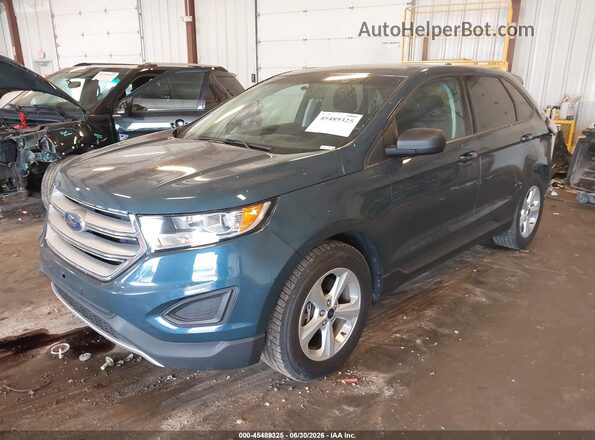 2FMPK4G96GBB10754 2016 FORD EDGE Blue Առջևի ձախ երեք քառորդ տեսարան
