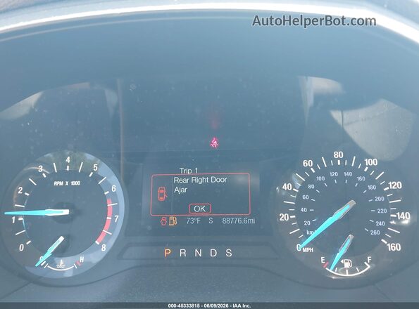 2FMPK4G98HBC39368 2017 FORD EDGE Gray Вид задніх сидінь