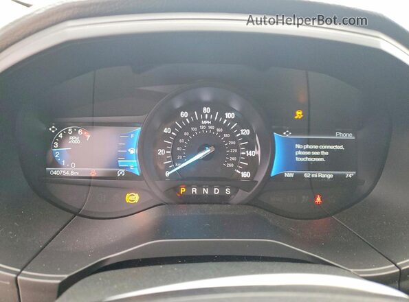 2FMPK4G9XNBB10236 2022 FORD EDGE Blue Instrument cluster view