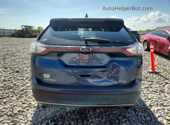 2FMPK4J81JBB69377 2018 FORD EDGE Blue უკანა ხედი