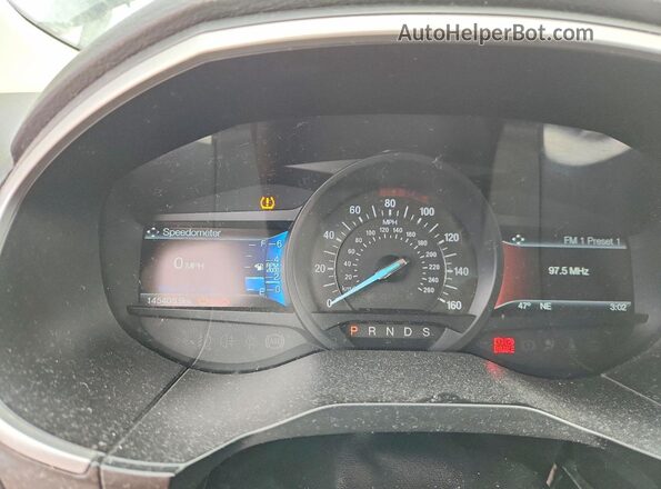 2FMPK4J82GBC37145 2016 FORD EDGE Black Вид щитка приладів